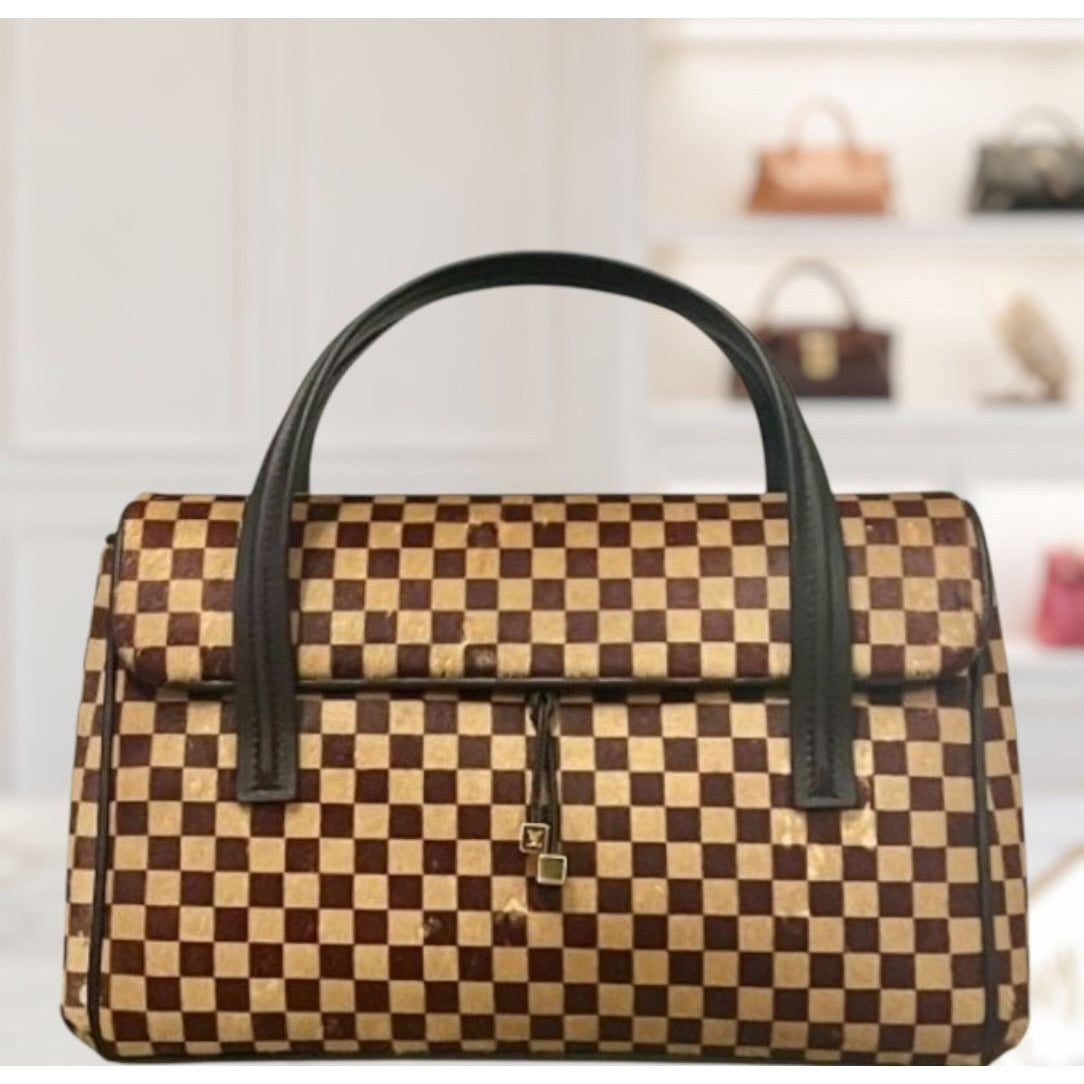 Louis Vuitton Vintage Damier Sauvage Lionne Pony Hair Handbag 623E191P