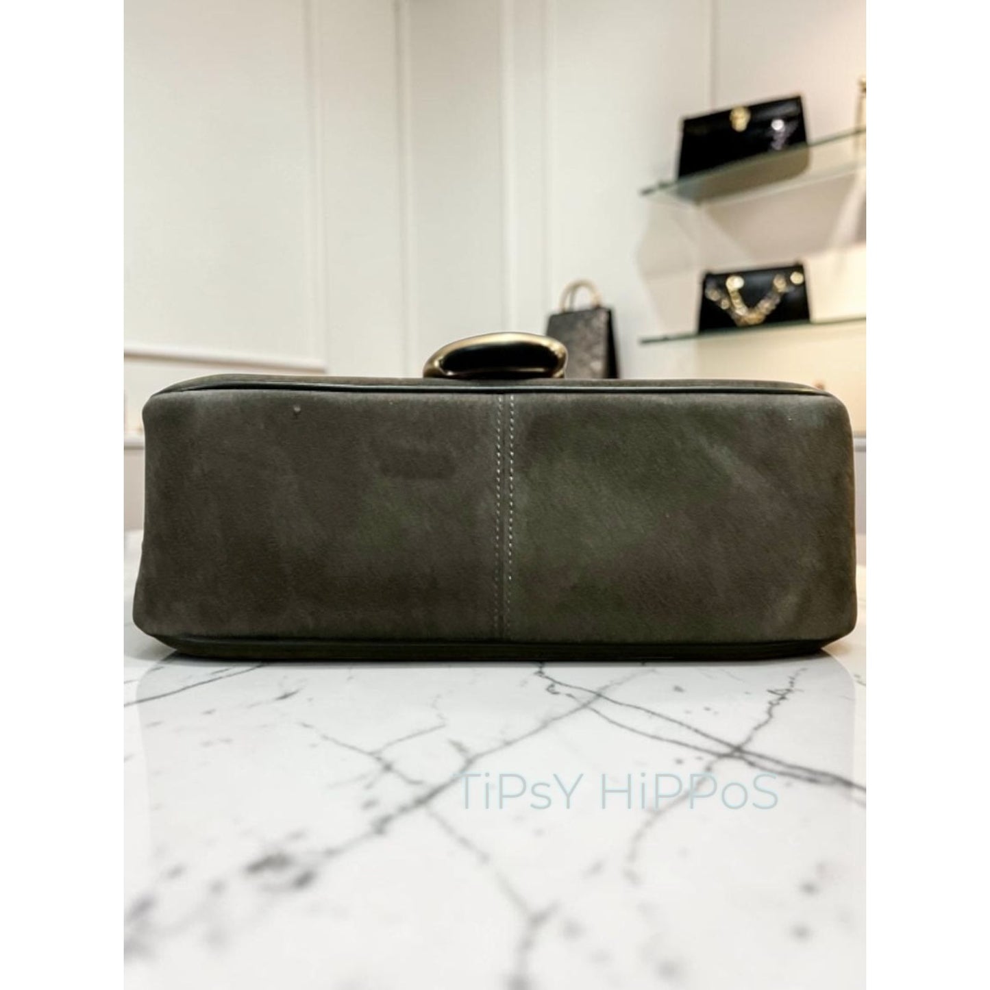 New!!!  Coach Olive Green Suede Soft Tabby Shoulder Bag / Crossbody 703A182P
