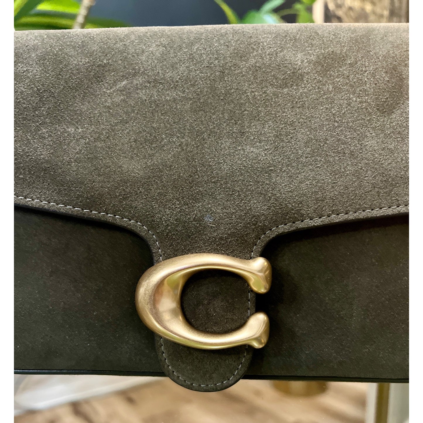 New!!!  Coach Olive Green Suede Soft Tabby Shoulder Bag / Crossbody 703A182P