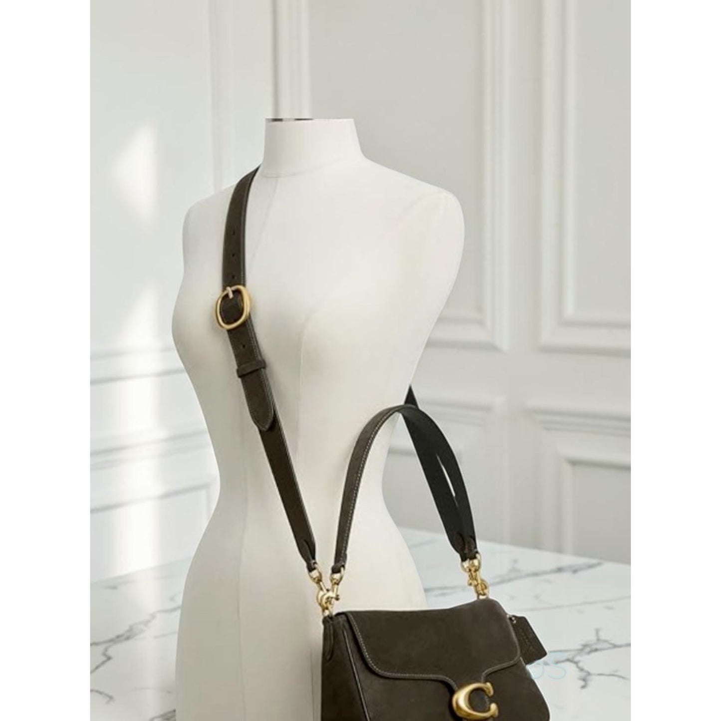 New!!!  Coach Olive Green Suede Soft Tabby Shoulder Bag / Crossbody 703A182P
