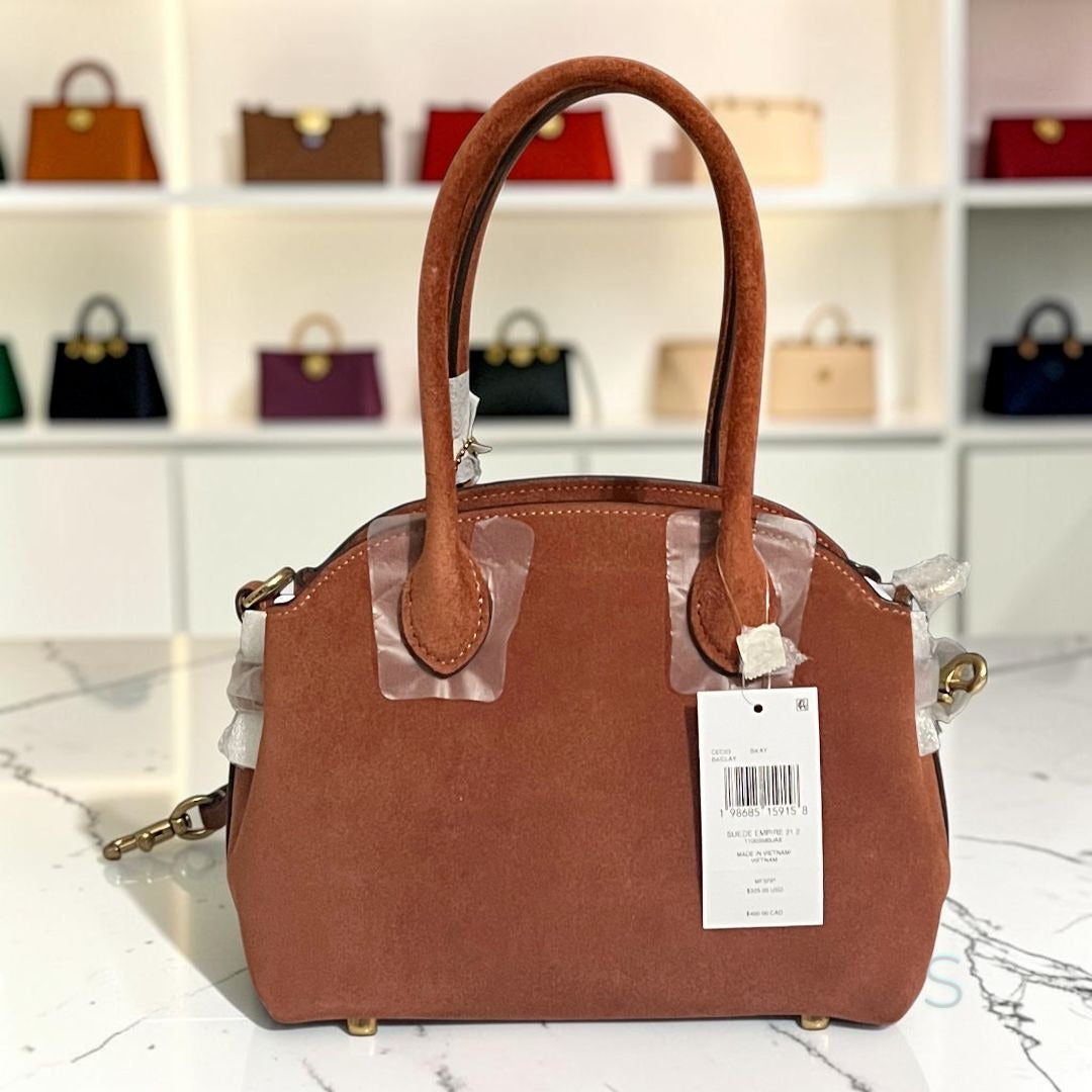 NEW!! Authentic COACH Suede Empire Carryall 21.  730A162P