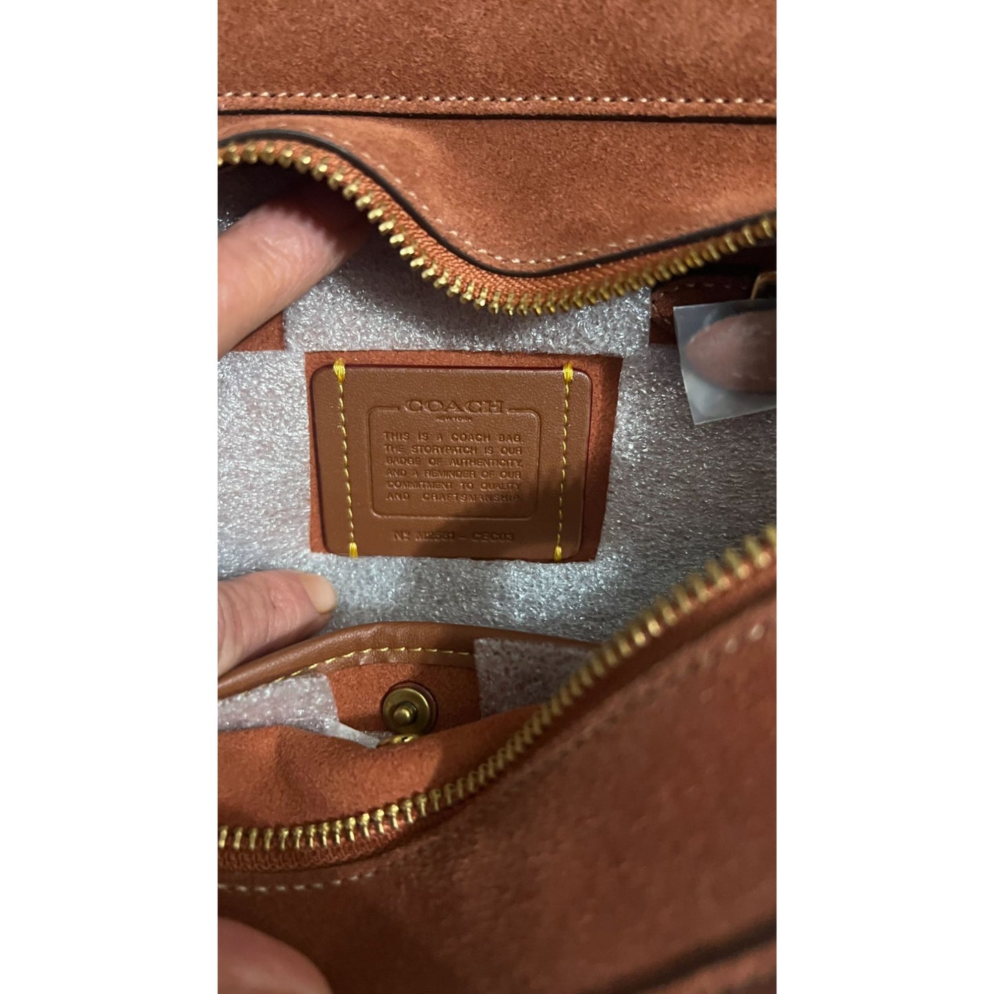 NEW!! Authentic COACH Suede Empire Carryall 21.  730A162P