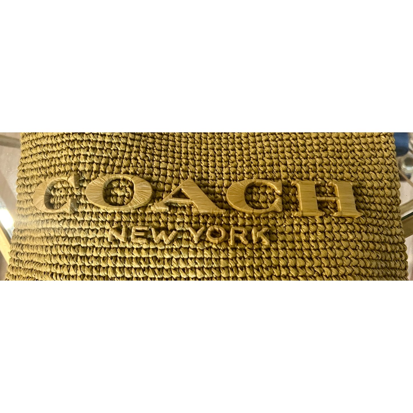 NEW!!  COACH Woven Straw Brooklyn 28