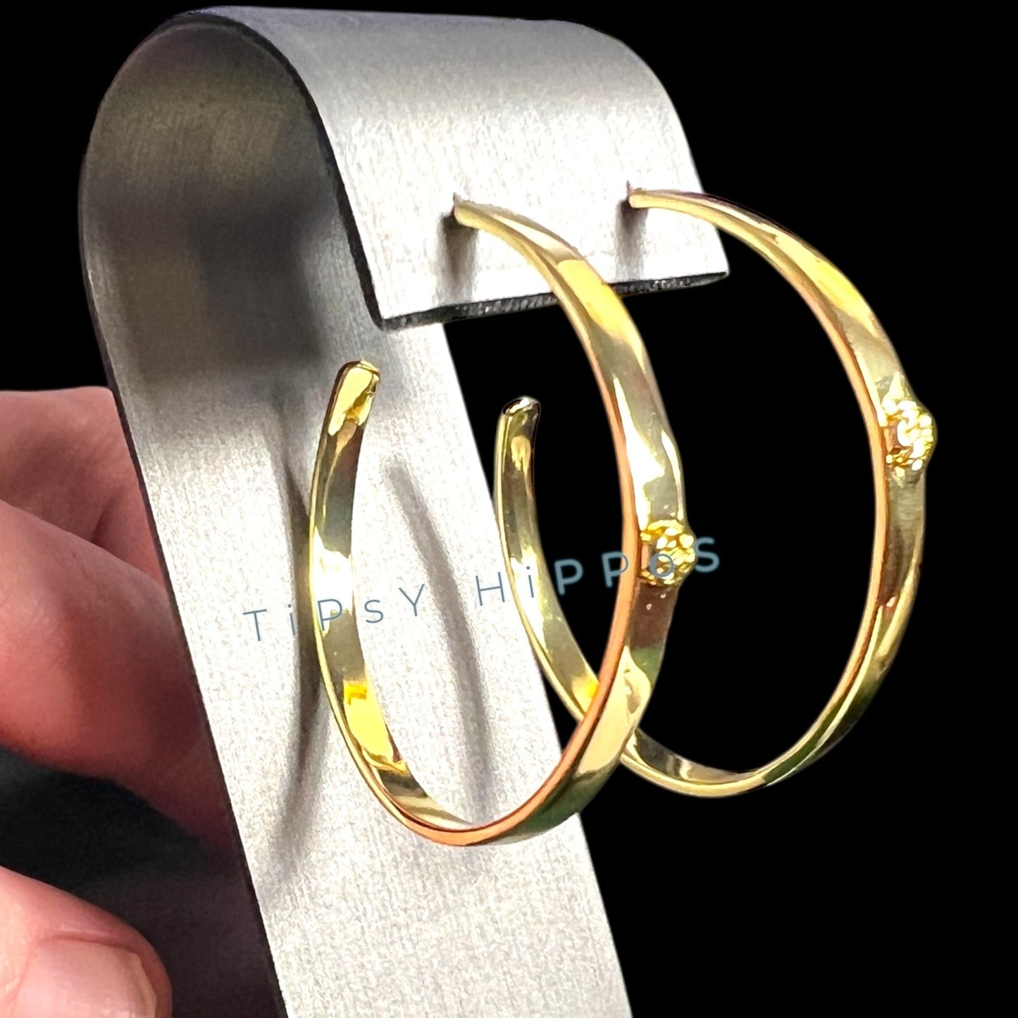 Tory Burch Gold-Plated Hoop Earrings With Logo Studs