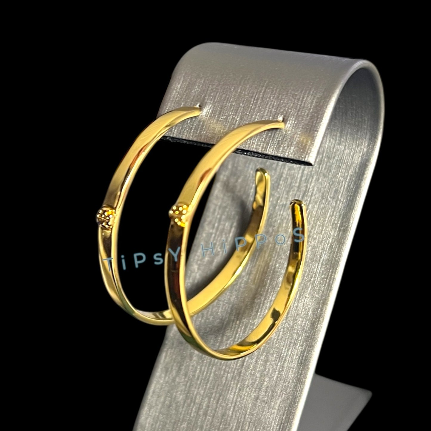 Tory Burch Gold-Plated Hoop Earrings With Logo Studs