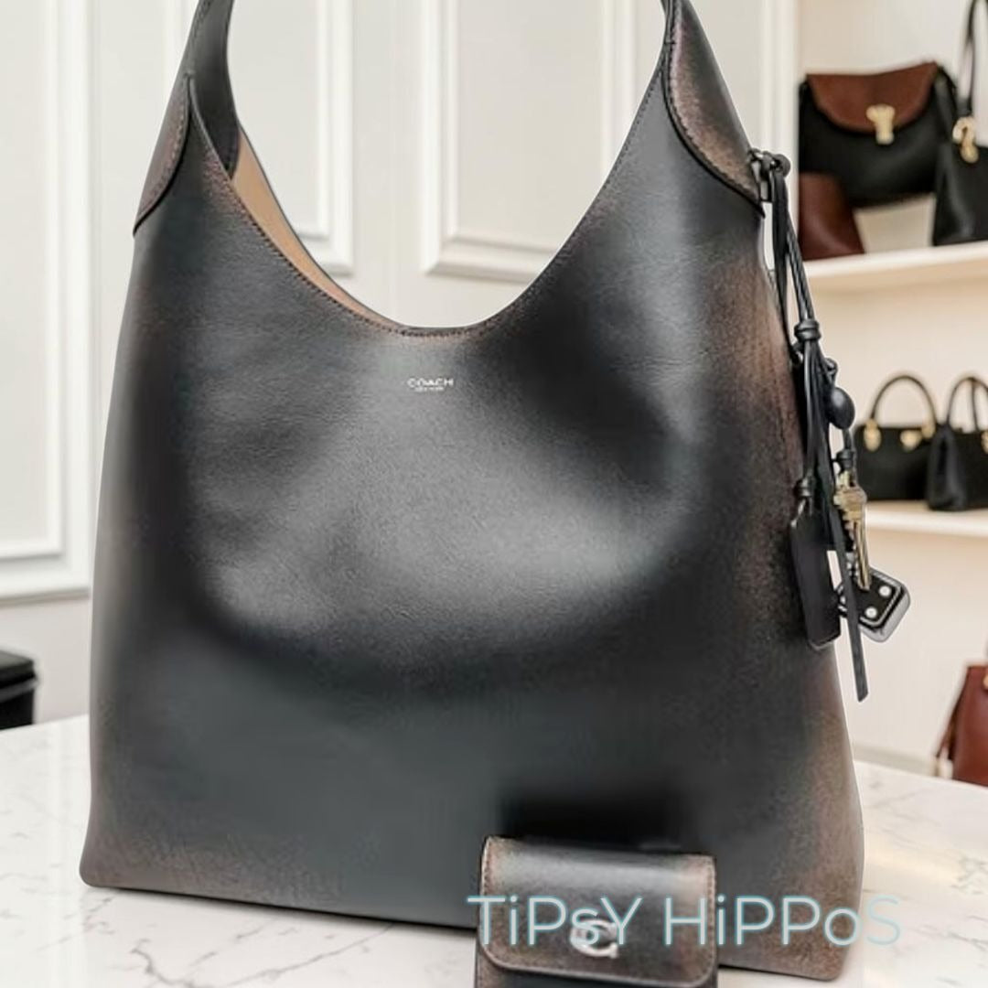 NEW!  COACH Loved Leather Brooklyn 39 Hobo Tote Bag with Bag Charm 623A330P