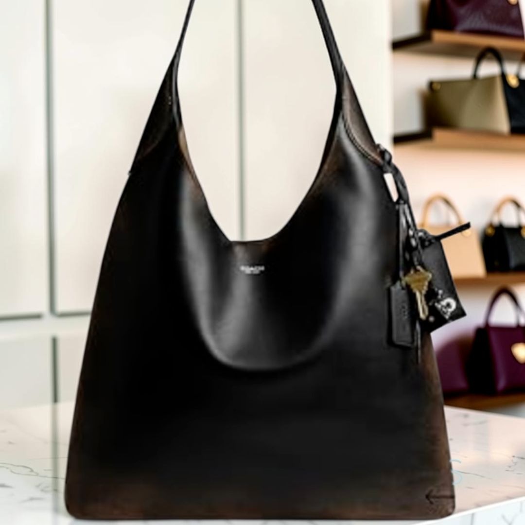 NEW!  COACH Loved Leather Brooklyn 39 Hobo Tote Bag with Bag Charm 623A330P