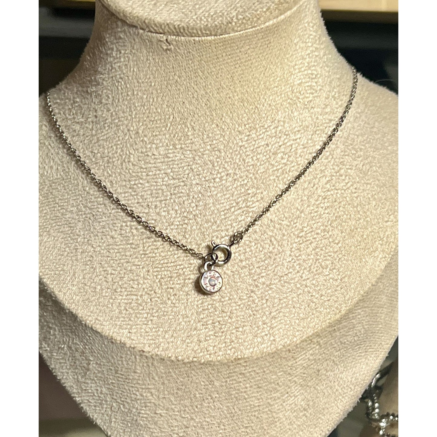 Tory Burch Silver Miller Logo Pave Chainlink Necklace & Dangle Earring Set