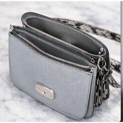 BEAUTIFUL!!  Coach Grey Brynn Shoulder Bag/Crossbody Bag with Matching Python Strap