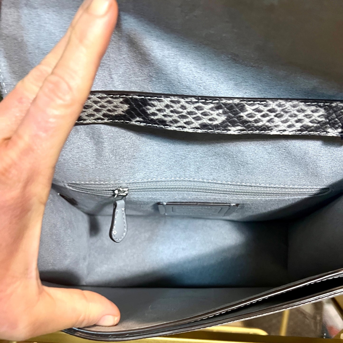 BEAUTIFUL!!  Coach Grey Brynn Shoulder Bag/Crossbody Bag with Matching Python Strap