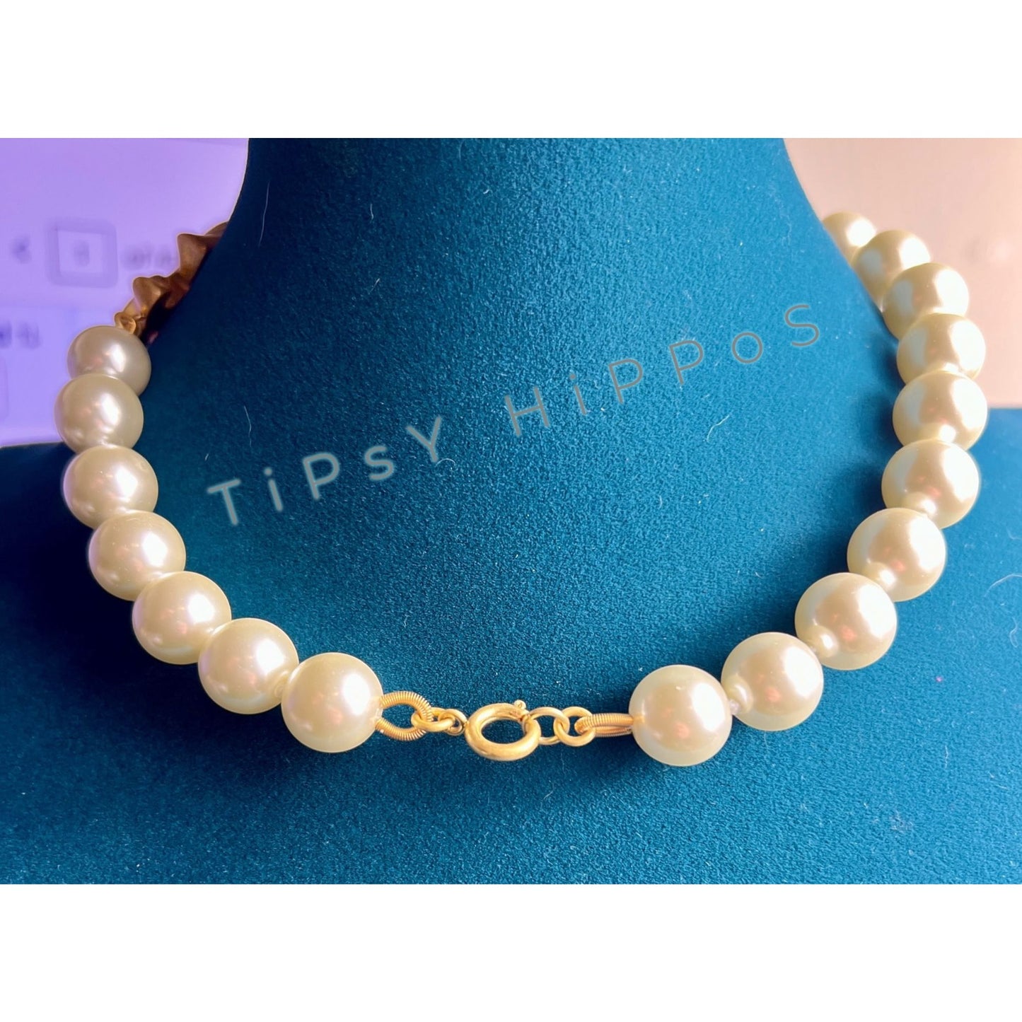 Tory Burch Roxanne Gold and Pearl Choaker Necklace
