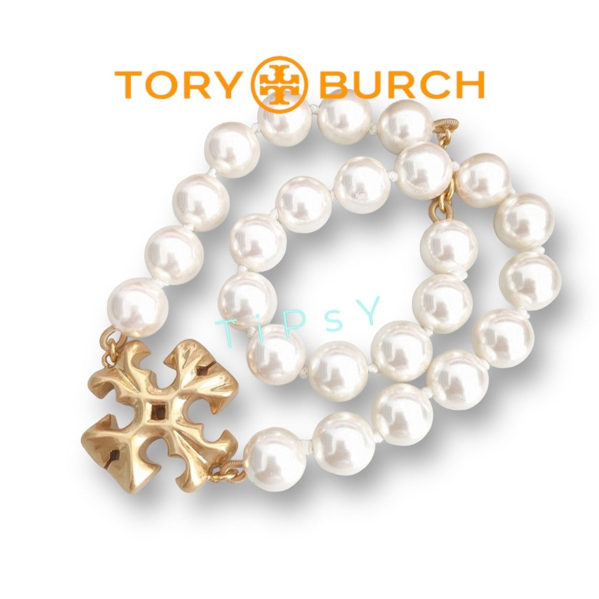 Tory Burch Roxanne Pearl and Gold Necklace & Earring Set!!!