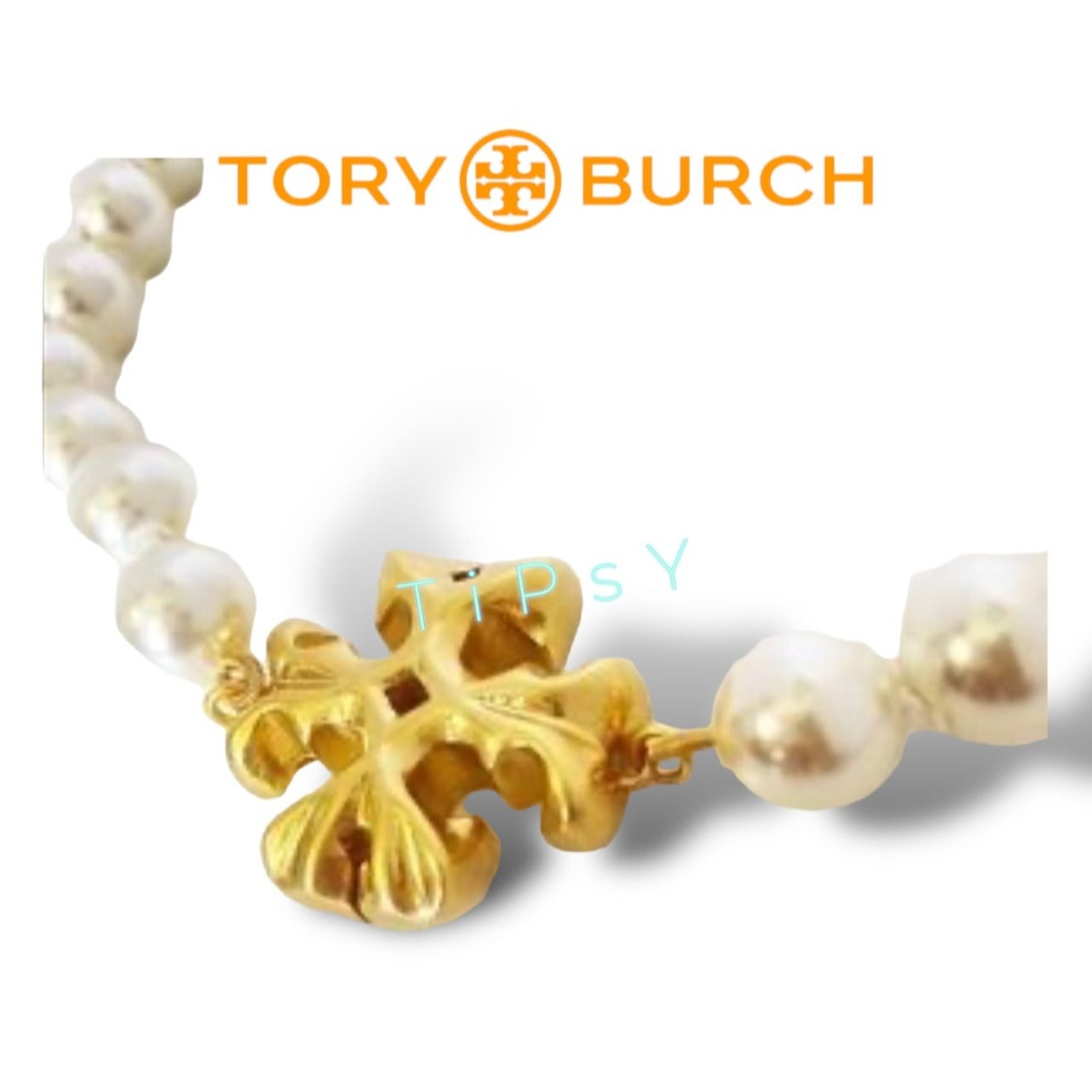Tory Burch Roxanne Pearl and Gold Necklace & Earring Set!!!