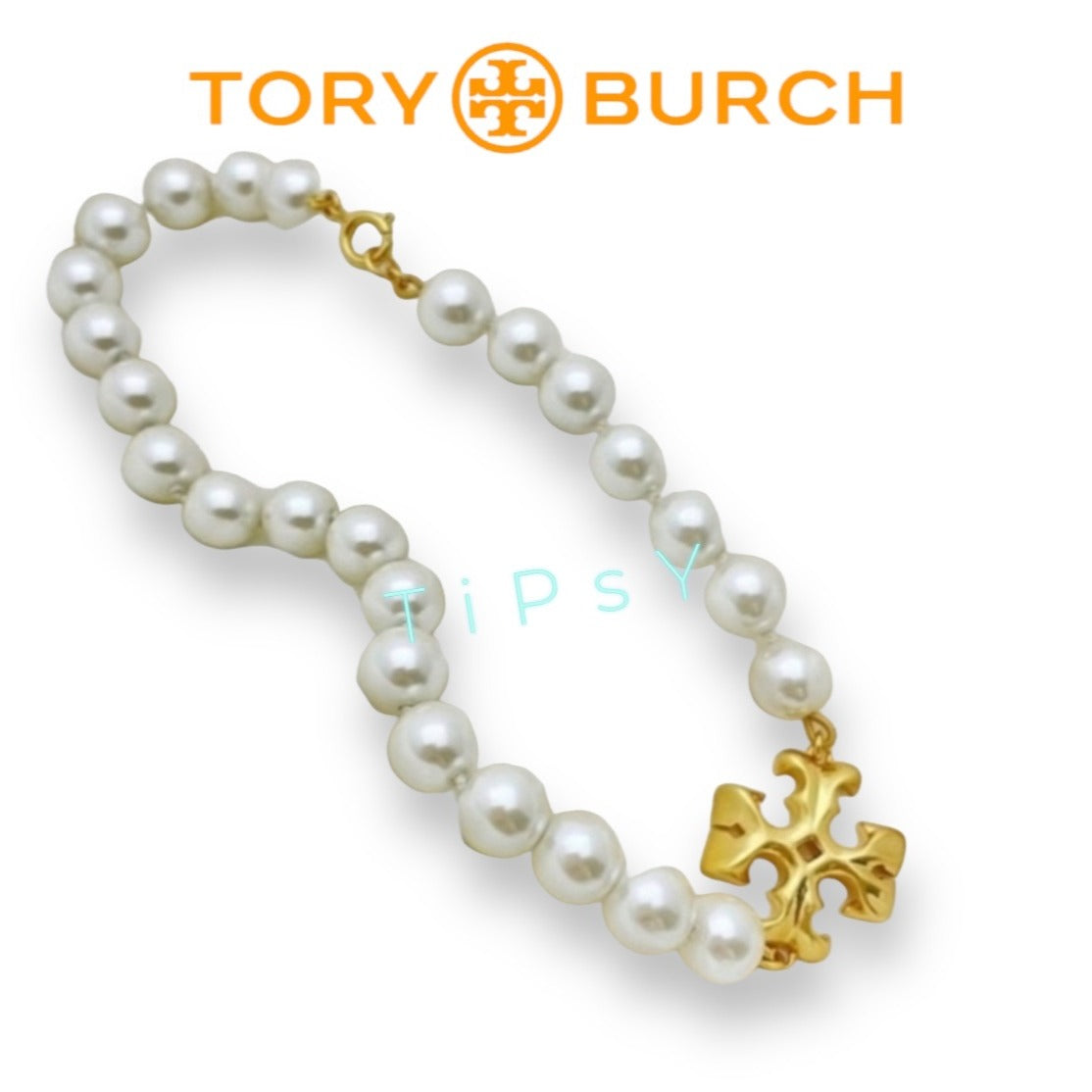 Tory Burch Roxanne Pearl and Gold Necklace & Earring Set!!!
