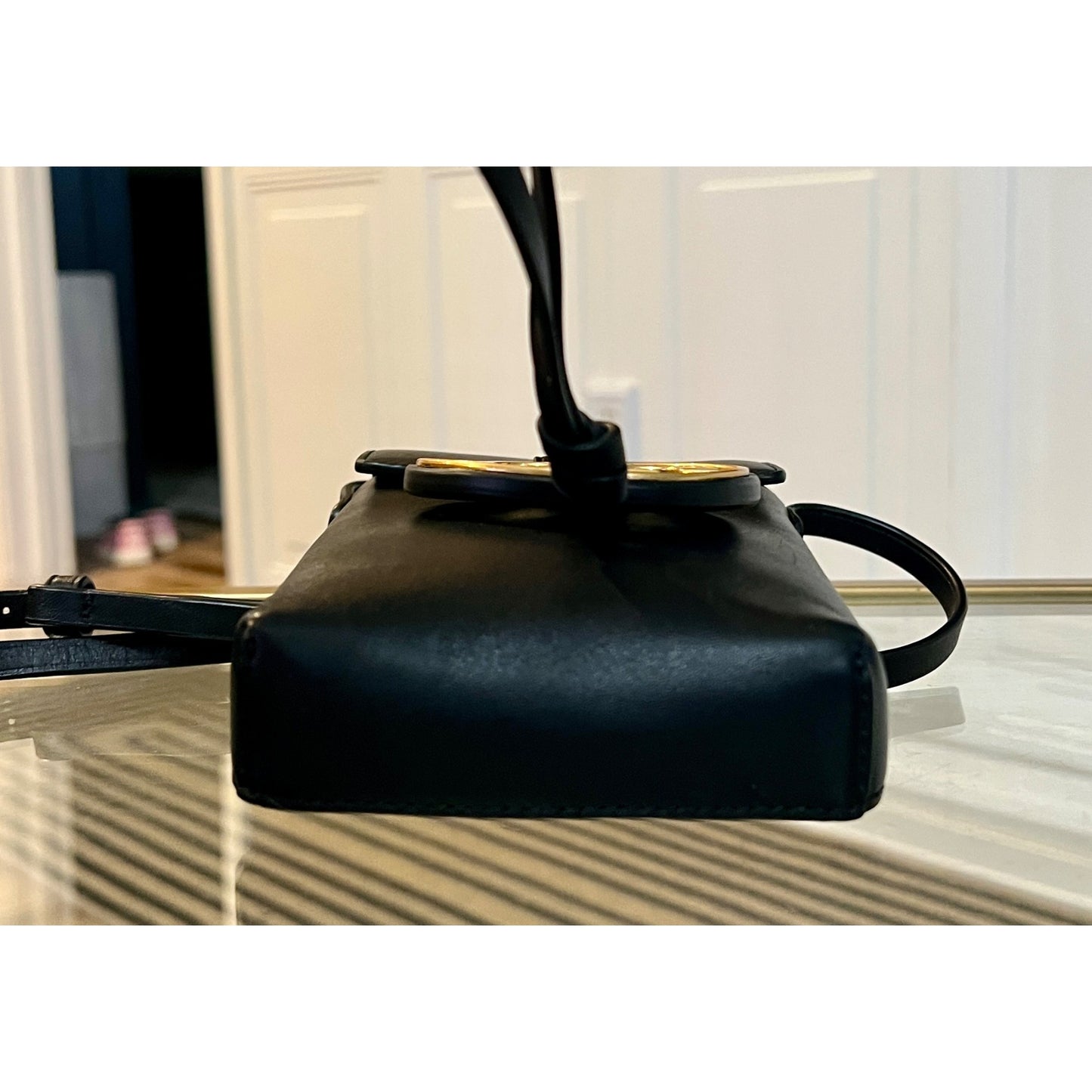 Tory Burch Black and Gold Miller Crossbody