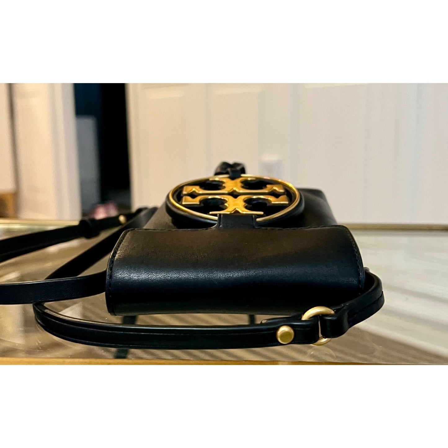Tory Burch Black and Gold Miller Crossbody