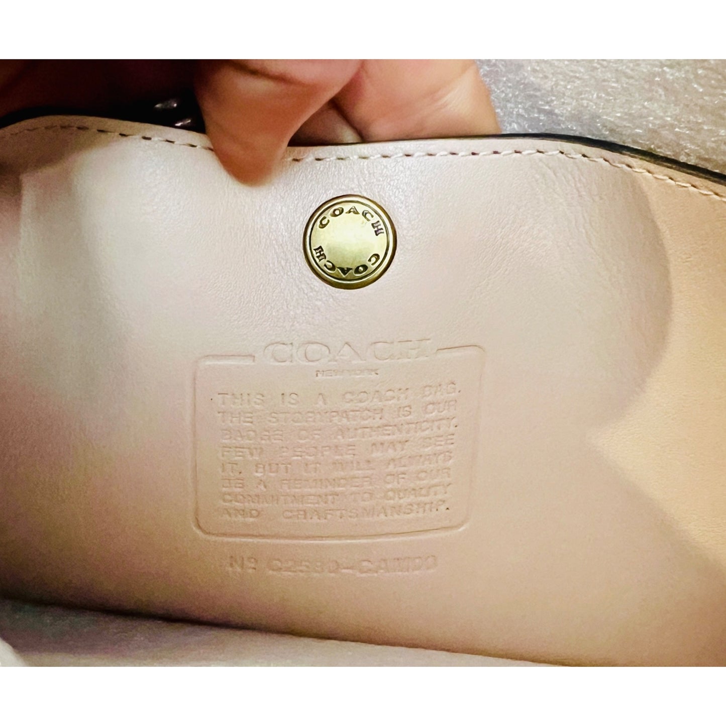 COACH Gramercy Tote Shoulder Bag in Cream