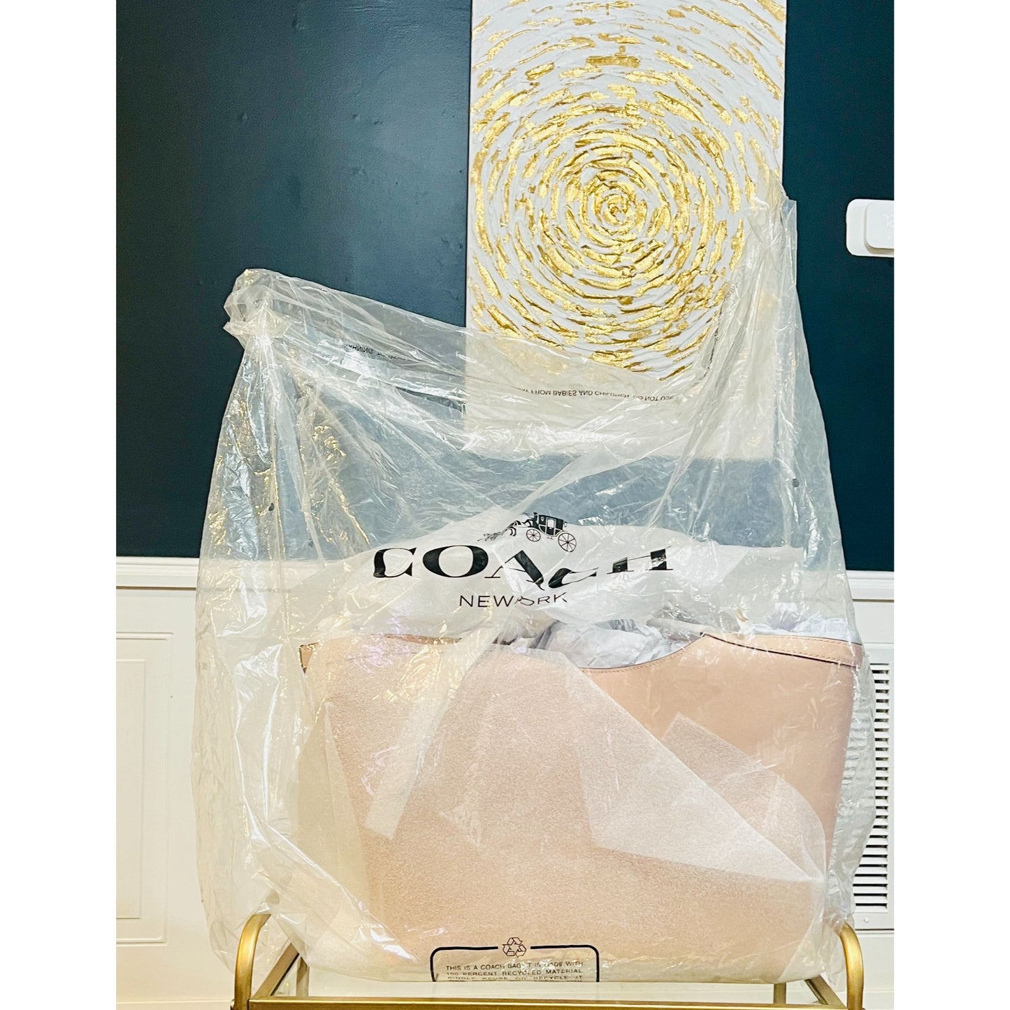 COACH Gramercy Tote Shoulder Bag in Cream