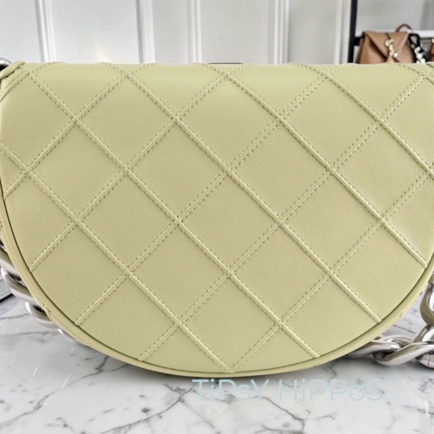Stunning!!  RareTory Burch Olive Fleming Crescent Shoulder Bag- NWT