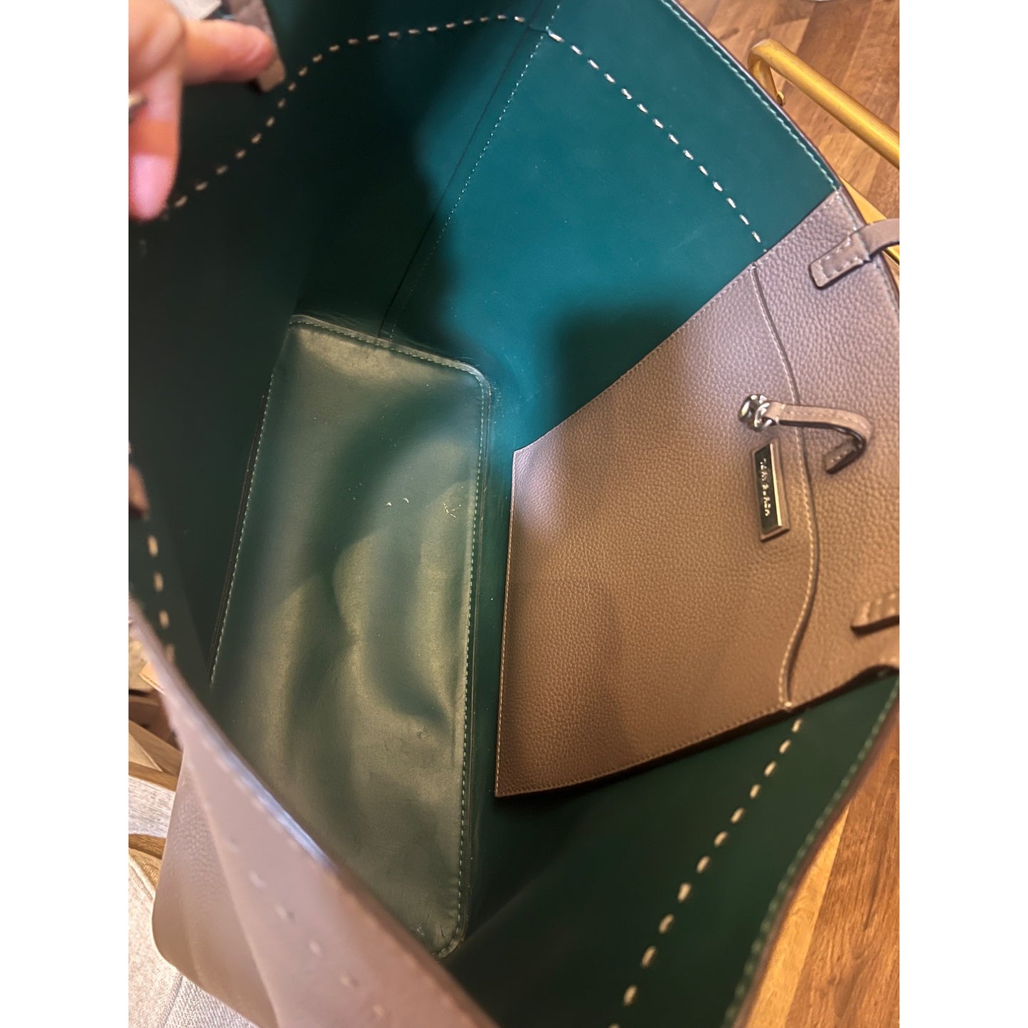 TORY BURCH TAUPE MCGRAW SHOULDER BAG