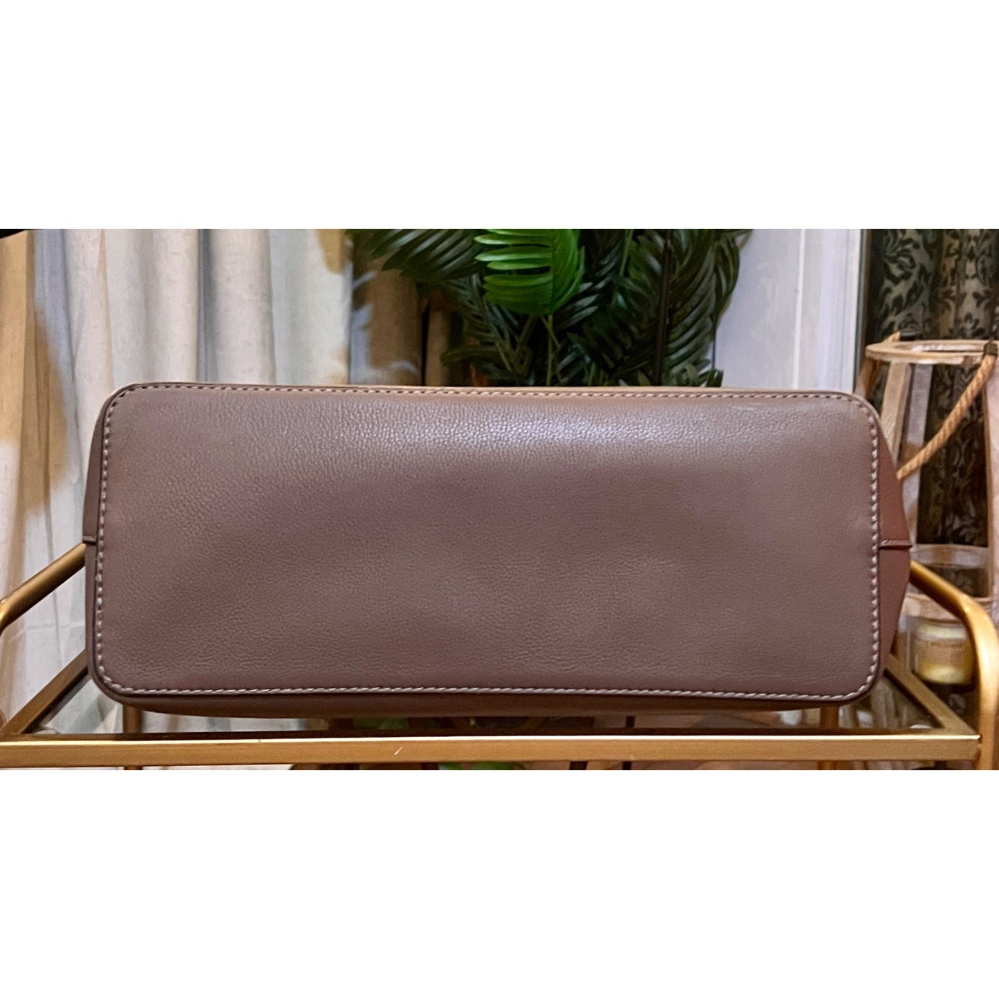 TORY BURCH TAUPE MCGRAW SHOULDER BAG