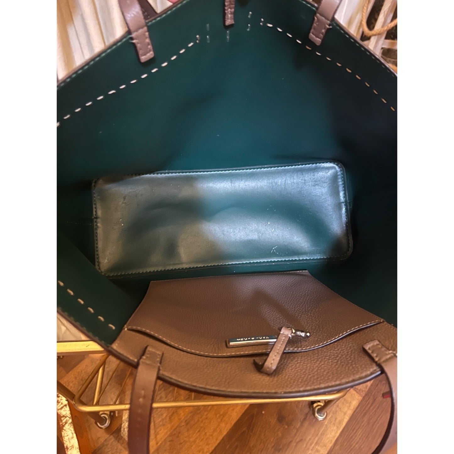TORY BURCH TAUPE MCGRAW SHOULDER BAG