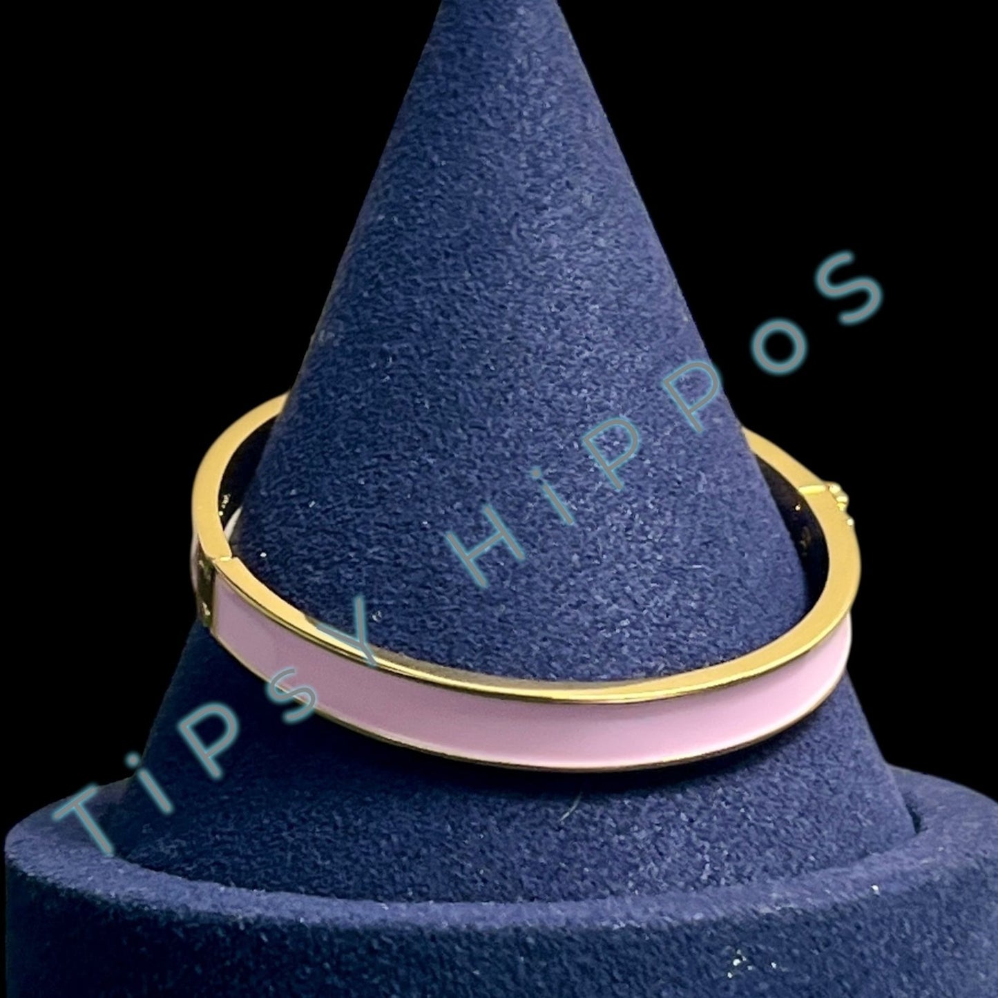 Tory Burch Pink Kira Hinged Bangle Bracelet