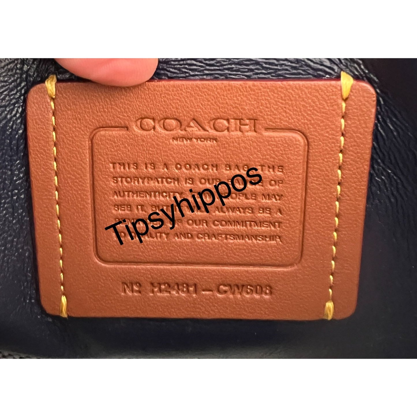 NEW WITH TAGS!! SOLD OUT!  AUTHENTIC Coach Blue Velvet Quilted Tabby 20.  (807A240P)
