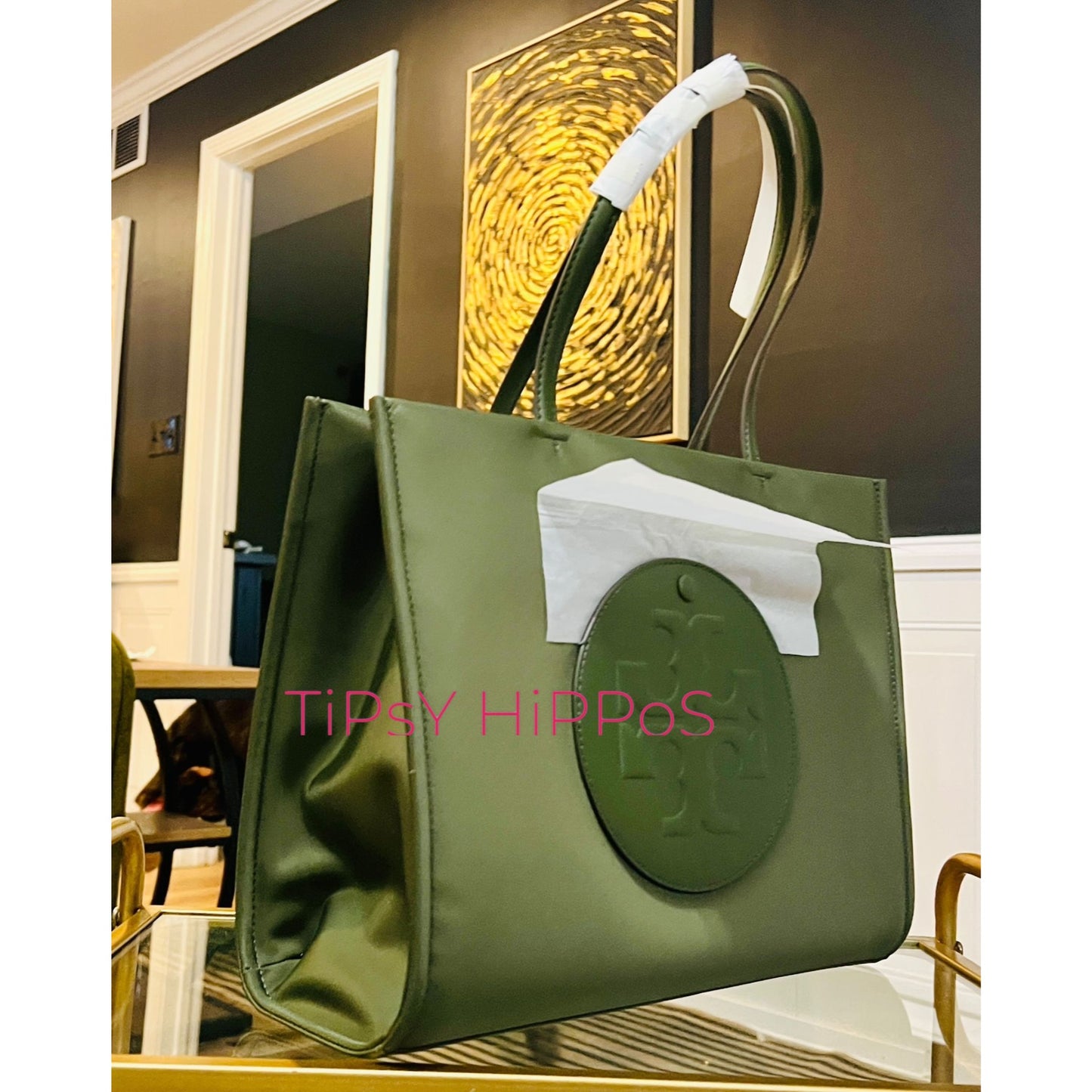 Tory Burch Moss Green Ella Tote