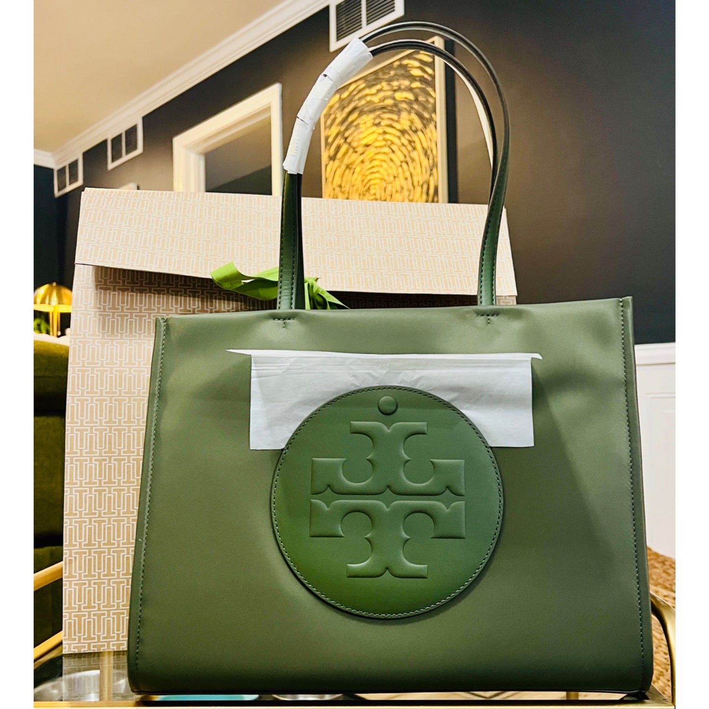 Tory Burch Moss Green Ella Tote