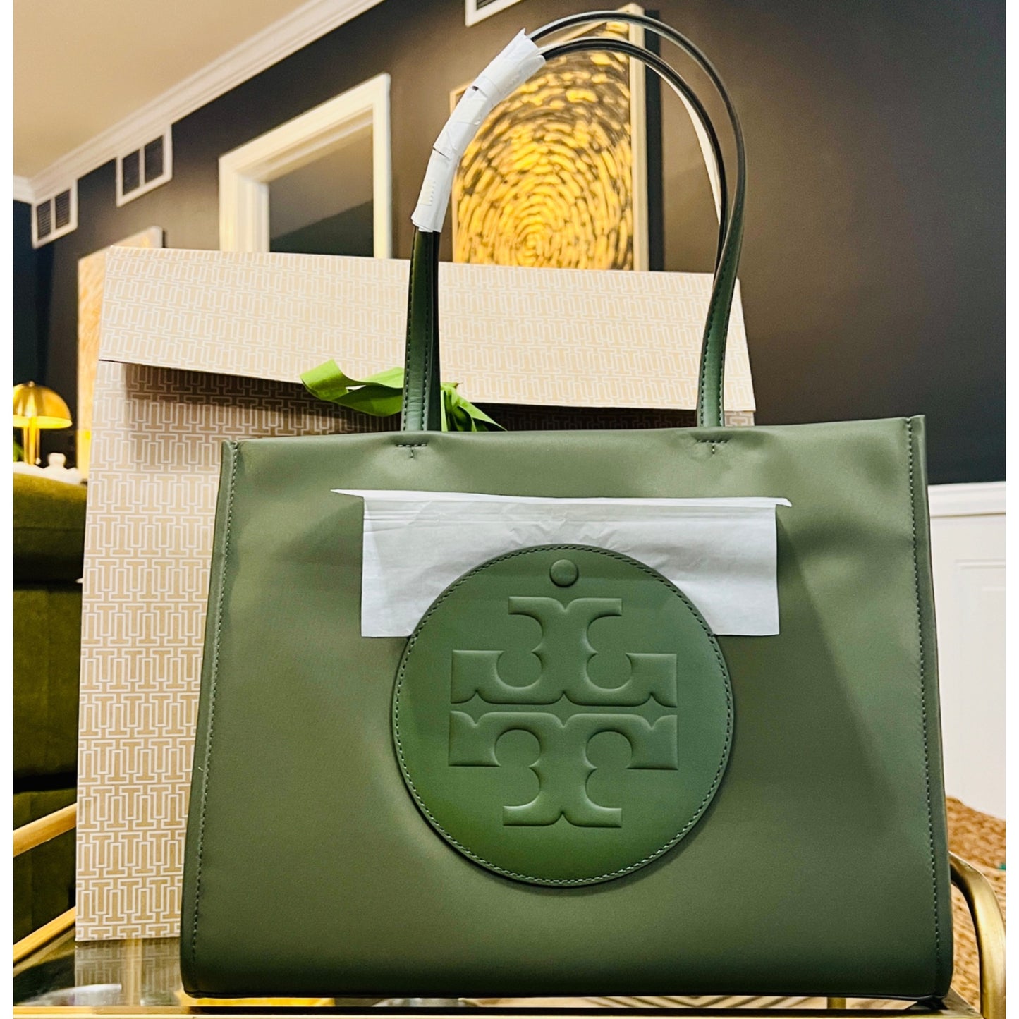 Tory Burch Moss Green Ella Tote
