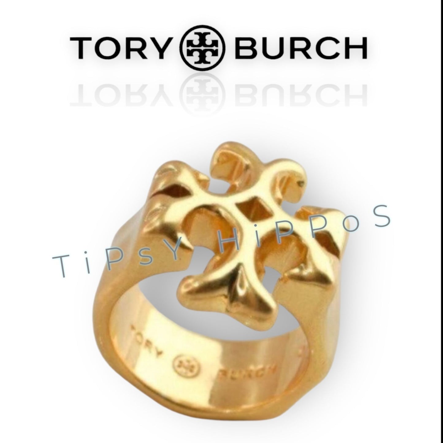 Tory Burch Roxanne Gold Ring - SIZE 8