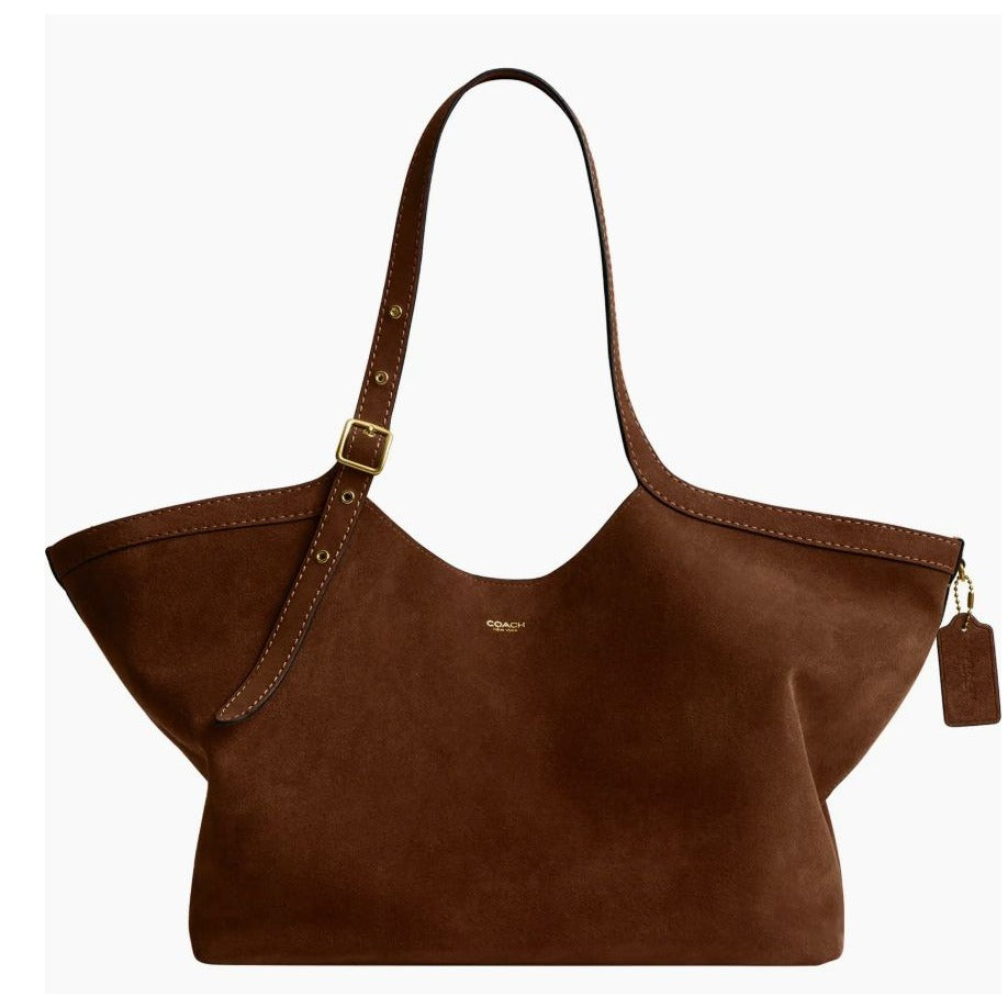 NEW WITH TAGS!  AUTHENTIC COACH WARM BROWN SUEDE GRAMERCY HANDBAG