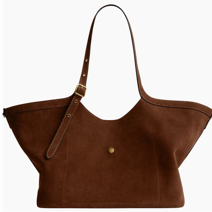 NEW WITH TAGS!  AUTHENTIC COACH WARM BROWN SUEDE GRAMERCY HANDBAG