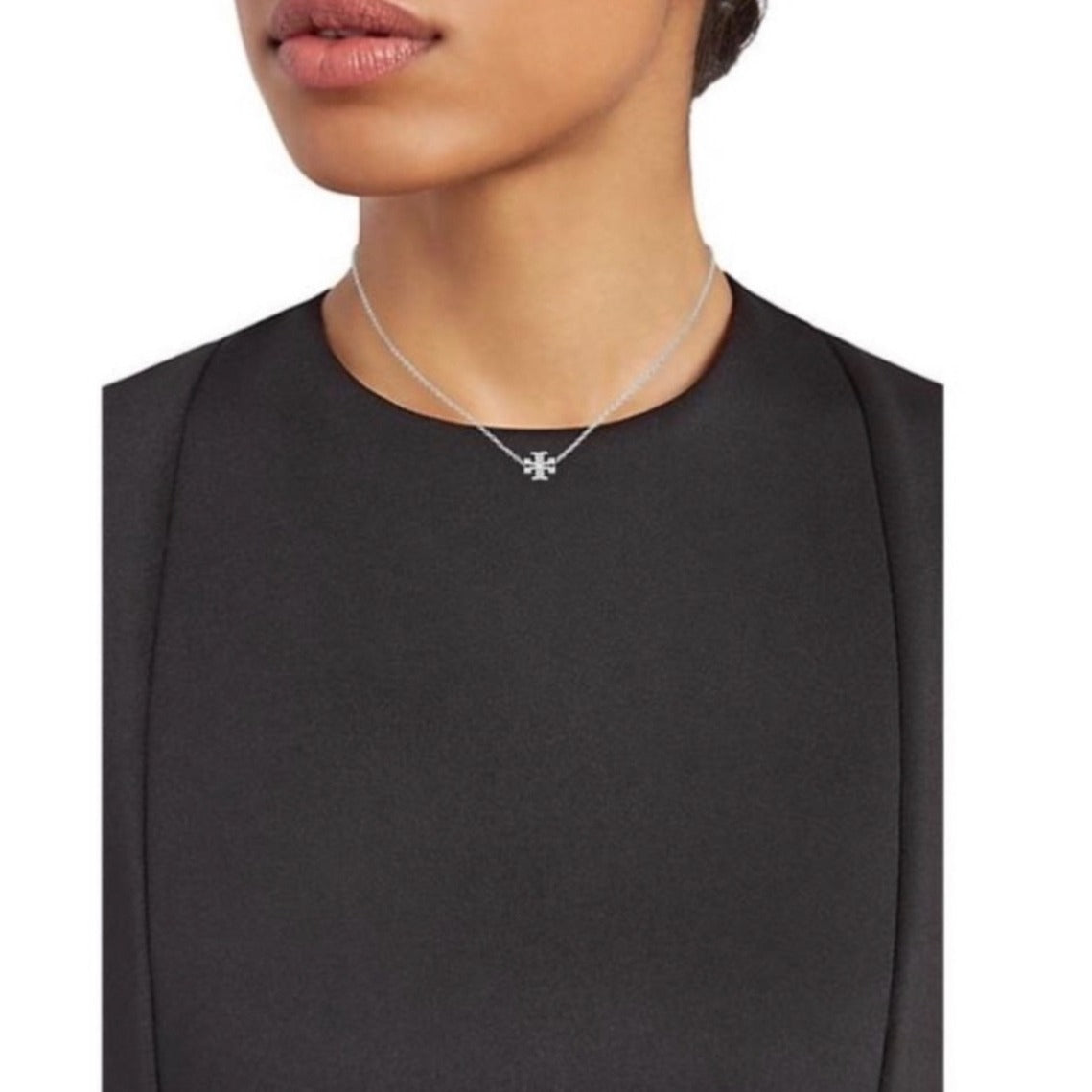 Tory Burch Silver Kira Necklace and Earring Set