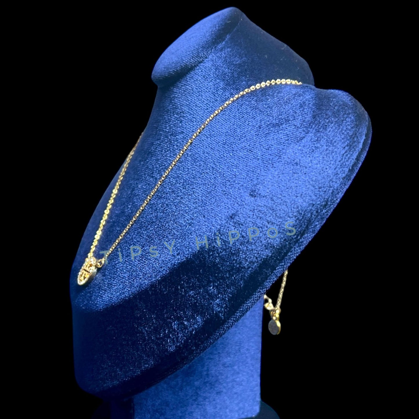 NEW!  Beautiful Tory Burch Gold Miller Crystal Pave Necklace