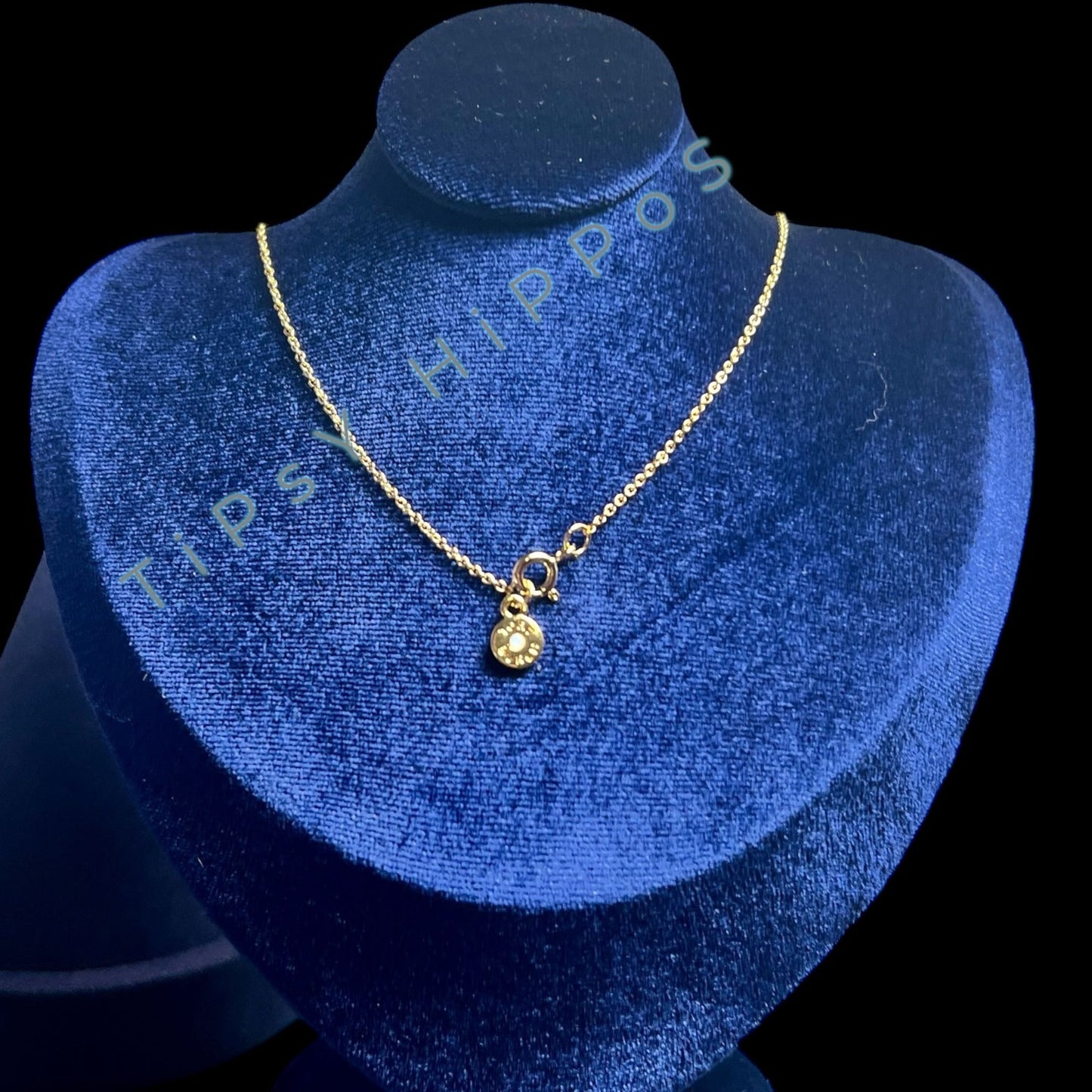 NEW!  Beautiful Tory Burch Gold Miller Crystal Pave Necklace